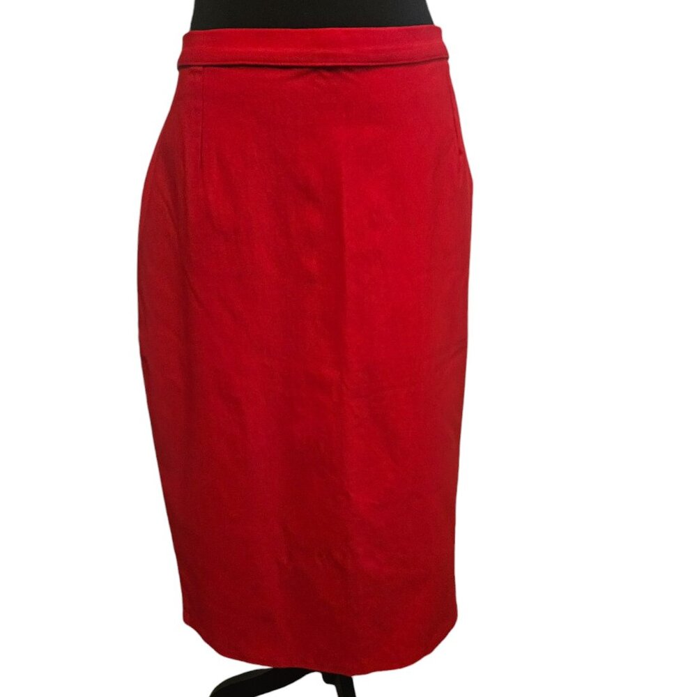 Pinup Couture DixieFried Red High Waist Pencil Skirt NWT